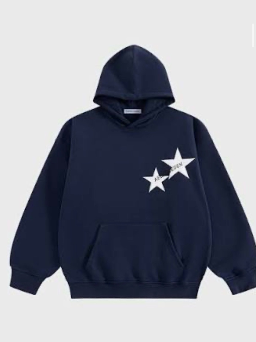 Navy Hoodie with Star Graphic